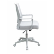 Scranton & Co Ergonomic Mesh Back Task Chair with Fixed Arms in Gray