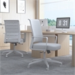 Scranton & Co Ergonomic Mesh Back Task Chair with Fixed Arms in Gray