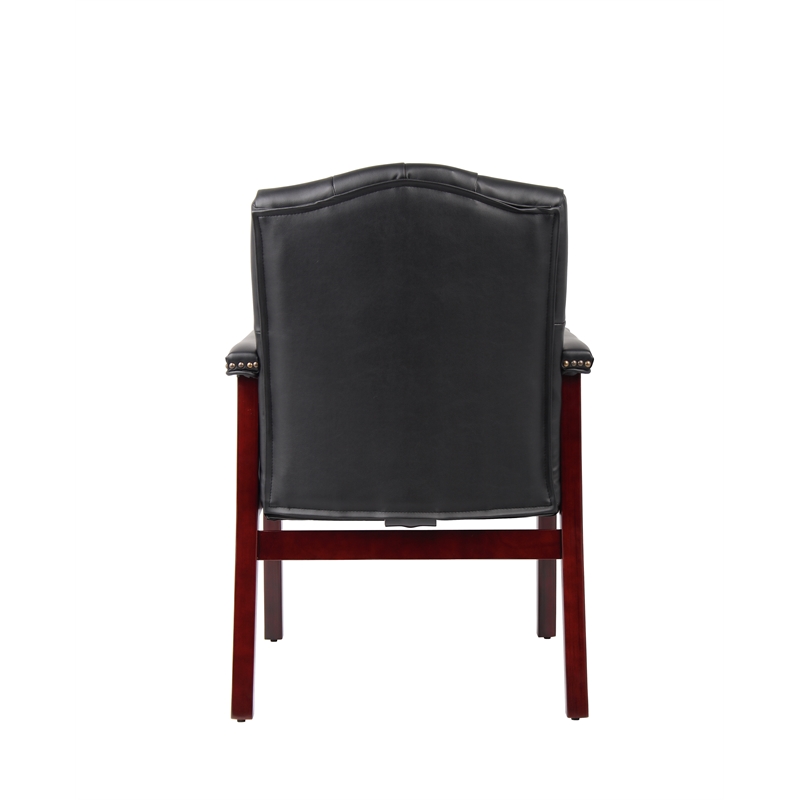 Scranton & Co Traditional Caressoft Tufted Guest Chair in Black
