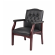 Scranton & Co Traditional Caressoft Tufted Guest Chair in Black
