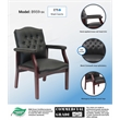 Scranton & Co Traditional Caressoft Tufted Guest Chair in Black