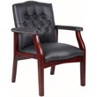 Scranton & Co Traditional Caressoft Tufted Guest Chair in Black