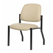 Scranton & Co Armless Vinyl Guest Side Chair with 300 lb. Capacity in Beige