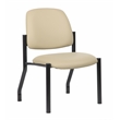 Scranton & Co Armless Vinyl Guest Side Chair with 300 lb. Capacity in Beige
