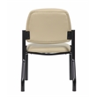Scranton & Co Armless Vinyl Guest Side Chair with 300 lb. Capacity in Beige