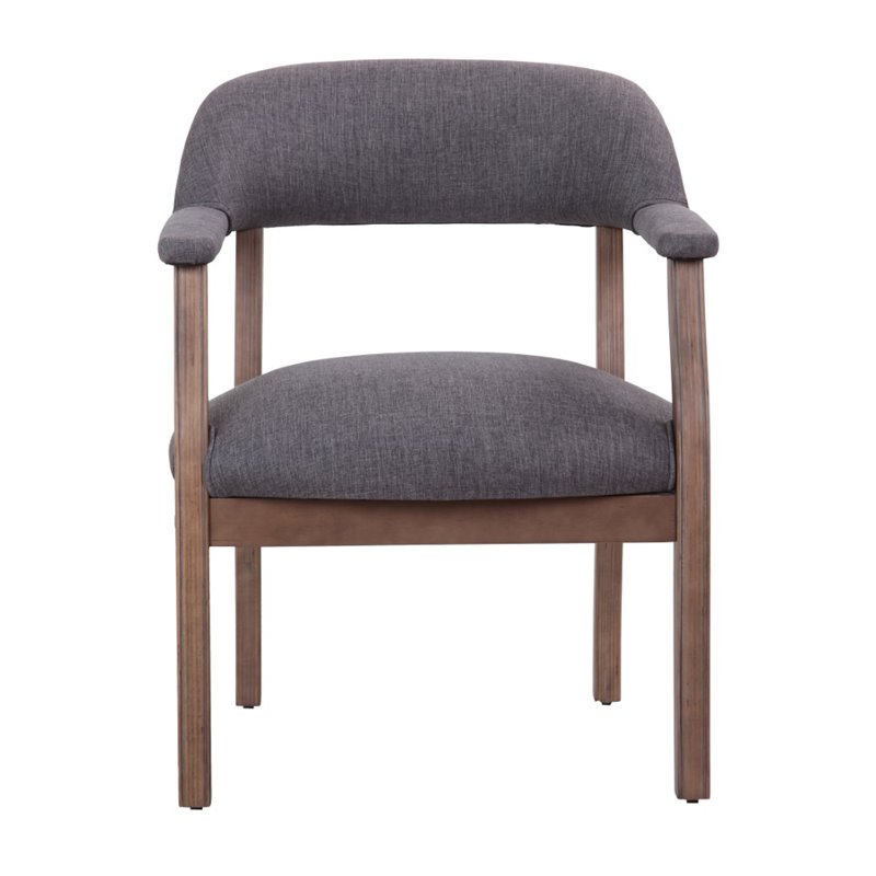 Scranton & Co Accent Arm Chair in Slate Gray Commercial Grade Linen
