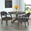 Scranton & Co Accent Arm Chair in Slate Gray Commercial Grade Linen