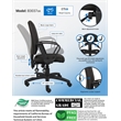 Scranton & Co Fabric Task Chair with Loop Arms and Back Angle Lock in Black