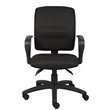 Scranton & Co Fabric Task Chair with Loop Arms and Back Angle Lock in Black