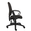 Scranton & Co Fabric Task Chair with Loop Arms and Back Angle Lock in Black