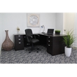 Scranton & Co Fabric Task Chair with Loop Arms and Back Angle Lock in Black