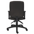 Scranton & Co Fabric Task Chair with Loop Arms and Back Angle Lock in Black