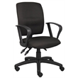 Scranton & Co Fabric Task Chair with Loop Arms and Back Angle Lock in Black
