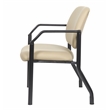 Scranton & Co Vinyl Guest Armchair with 500 lb. Weight Capacity in Beige