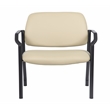 Scranton & Co Vinyl Guest Armchair with 500 lb. Weight Capacity in Beige