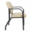Scranton & Co Vinyl Guest Armchair with 500 lb. Weight Capacity in Beige