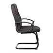 Scranton & Co Mid-Back Fabric Guest Chair with Lumbar Support in Black