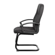 Scranton & Co Mid-Back Fabric Guest Chair with Lumbar Support in Black
