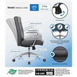 Scranton & Co Vinyl Conference Chair with Aluminum Base & Synchro-Tilt in Black
