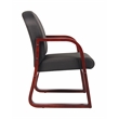 Scranton & Co Mahogany Frame Reception Chair with Thick Cushions in Black