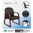 Scranton & Co Mahogany Frame Reception Chair with Thick Cushions in Black