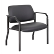 Scranton & Co Heavy Duty Vinyl Guest Chair with 500 lb. Capacity in Black