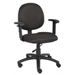 Scranton & Co Fabric Wide Seat Ergonomic Task Chair with Adjustable Arms - Black