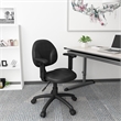 Scranton & Co Fabric Wide Seat Ergonomic Task Chair with Adjustable Arms - Black
