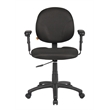 Scranton & Co Fabric Wide Seat Ergonomic Task Chair with Adjustable Arms - Black