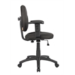 Scranton & Co Fabric Wide Seat Ergonomic Task Chair with Adjustable Arms - Black