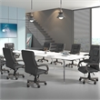 Scranton & Co High Back Executive Chair in Black Upholstery/Grey Wood