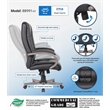 Scranton & Co High Back Executive Chair in Black Upholstery/Grey Wood