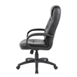 Scranton & Co Executive High Back LeatherPlus Chair with Lumbar Support in Black