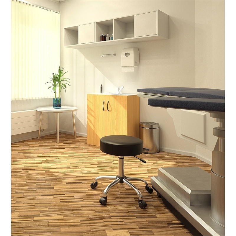 Scranton & Co Vinyl Medical Stool with Chrome Base and 6