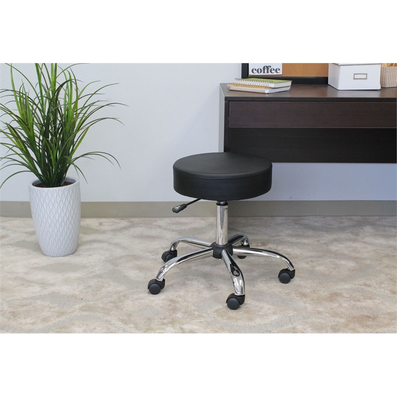 Scranton & Co Vinyl Medical Stool with Chrome Base and 6