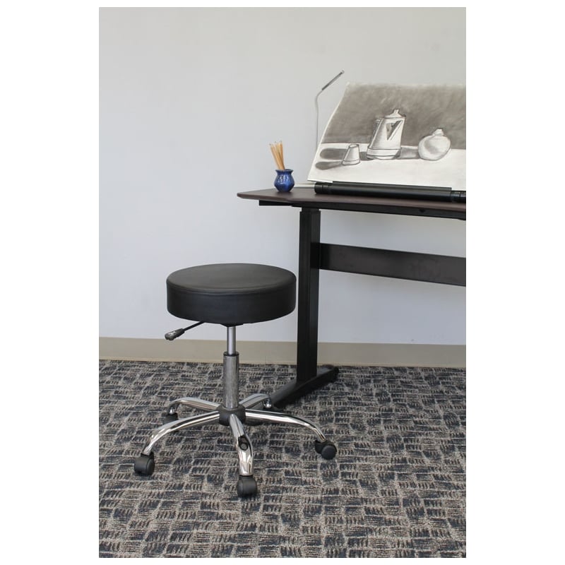 Scranton & Co Vinyl Medical Stool with Chrome Base and 6