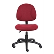 Scranton & Co Fabric Posture Office Chair with Waterfall Seat in Burgundy