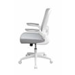 Scranton & Co Ergonomic Mesh Task Chair with Flip-Up Arms in Grey/White