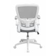 Scranton & Co Ergonomic Mesh Task Chair with Flip-Up Arms in Grey/White