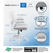 Scranton & Co Ergonomic Mesh Task Chair with Flip-Up Arms in Grey/White