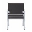 Scranton & Co Guest Chair with Microbial Vinyl & 300 lb. Capacity in Black