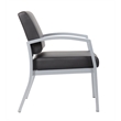 Scranton & Co Guest Chair with Microbial Vinyl & 300 lb. Capacity in Black