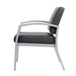 Scranton & Co Guest Chair with Microbial Vinyl & 300 lb. Capacity in Black