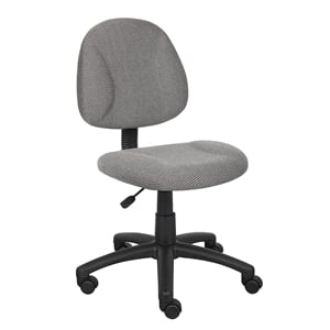 Scranton & Co Fabric Posture Office Chair with Waterfall Seat in Gray