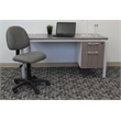 Scranton & Co Fabric Posture Office Chair with Waterfall Seat in Gray