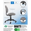 Scranton & Co Fabric Posture Office Chair with Waterfall Seat in Gray
