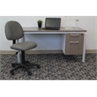 Scranton & Co Fabric Posture Office Chair with Waterfall Seat in Gray