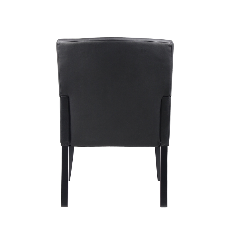 Scranton & Co Executive Box Arm Chair with Caressoft Upholstery & Mahogany Base