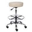 Scranton & Co Vinyl Medical Stool with Chrome Footring - Beige