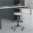 Scranton & Co Vinyl Medical Stool with Chrome Footring - Beige
